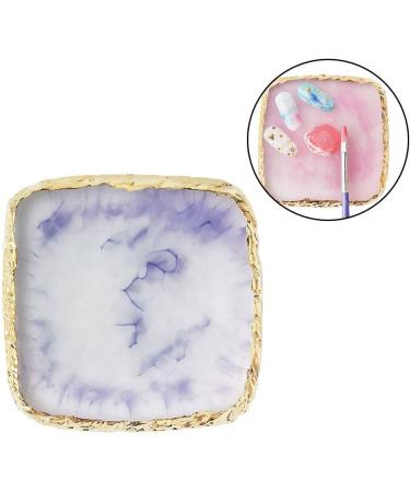  Danlai Resin Nail Palette Cosmetic Palette Gold Nail Polish Gel Pigment Nail Polish Holder Purple Paint Plate - Buy Online on GoSupps.com