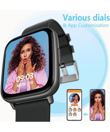 FITVII Fitness Tracker with Heart Rate and Blood Pressure Monitor - IP68 Waterproof Smart Watch with 1.7'' Color Screen - Activity Tracker for Women Men - Sleep Monitor, Calories Counter, Pedometer - Black - Buy Online on GoSupps.com