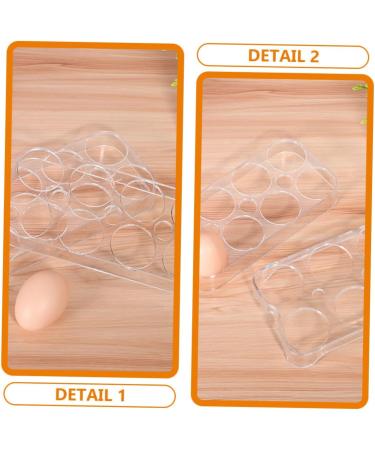 UKCOCO 2pcs Eggs Refrigerator Egg Trays for Kitchen Egg Holder Egg Racks Egg Plate No Cover Storage Rack - Buy Online on GoSupps.com
