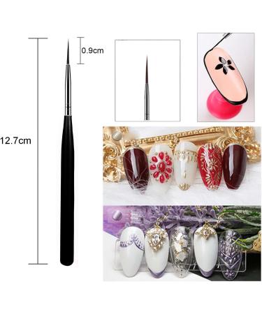 3Pcs Nail Art Liner Brushes - Fine Designs UV Gel Polish Painting Striper Brushes - Buy Online on GoSupps.com