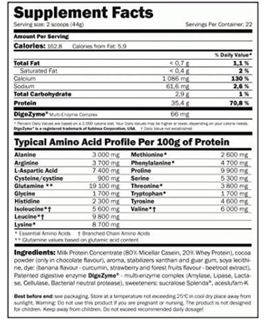 AMIX MICELLAR CASEIN (1 KG) - Strawberry - Buy Online on GoSupps.com