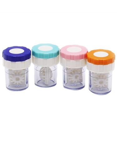 Dewedrt 4 PCS Annual Contact Washer Cleaning Lenses Case