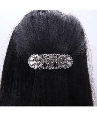 Lurrose Vintage French Hair Clips - 2pcs Celtic Knots Viking Hairpins for Women & Girls - Elegant Long Hair Jewelry - Buy Online on GoSupps.com