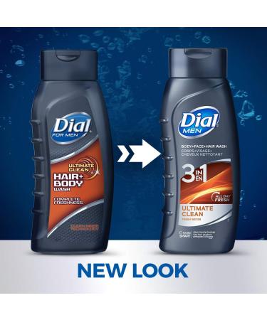 Dial for Men Ultimate Clean Body Wash & Hair Care - 2 Pack, 16 Fl. Oz Each - Buy Online on GoSupps.com