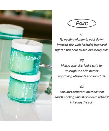 One-Day's Help Me Ice Cooling Pad (80 Pads) - Exfoliating and Hydrating After-Sun Care - Buy Online on GoSupps.com