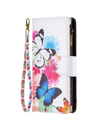 VQWQ mobile phone case for Xiaomi Redmi Note 12 Pro Plus Shell - protective cover for Redmi Note 12 Pro Plus leather bag with lanyard zipper card case flip case folding shell magnetic 03 -2 Butterflye Xiaomi Redmi Note 12 Pro Plus 2 Butterflye