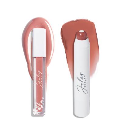 Julep Luscious Lips Duo: It's Balm Tinted Lip Balm in Cinamon Raisin + So Plush Plumping Lip Gloss in All The Feels - Hydrating Glossy and Vegan Lip Colors with Vitamin E - Perfect Lip Care Set