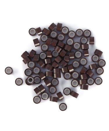 Buy Pongnas 500PCs 5mm Hair Extension Beads - Silicone Cladding Connecting Rings in Medium Brown & 5 Colors | No Slide Durable & Perfect for Real Hair Extensions - Buy Online on GoSupps.com