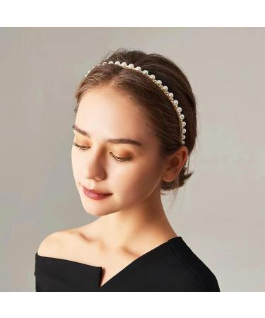 GeoGeoDIY 6-Piece Gold Pearl Headband Set - Elegant Wedding Hair Accessories for Women and Girls - Buy Online on GoSupps.com