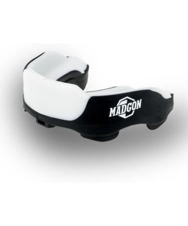 Buy Madgon Premium Mundsprung - Adjustable Tooth Protection for Martial Arts MMA Boxing & More - Black & White with Transport Box - Buy Online on GoSupps.com