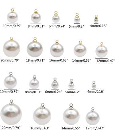Unahtinr 30Pcs Imitation Pearl Pendant Earrings Accessories - Sheep's Eye Hanging Caps - Buy Online on GoSupps.com