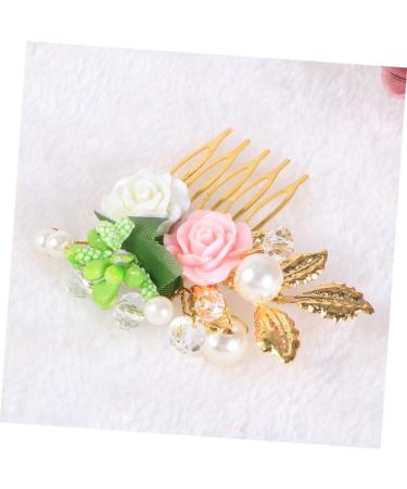Housoutil Women Hair Comb Bride Hair Comb Wedding Hair Comb Flower Hair Comb Hair Side Comb Women's Hair Accessories Korean - Buy Online on GoSupps.com