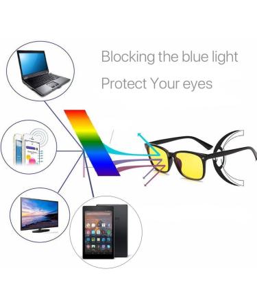 Houson Computer Glasses - Anti Blue Light Gaming Anti-Glare Yellow Lens | UV Protection & Eye Fatigue Relief - Buy Online on GoSupps.com
