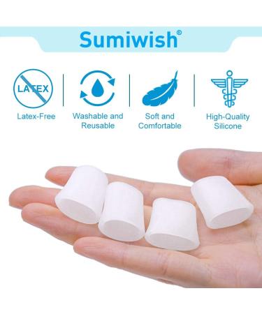 Sumiwish 10x Toe Protectors - Silicone Toe Caps for Men & Women - Pain Relief & Protection for Smaller Toes - White - Buy Online on GoSupps.com