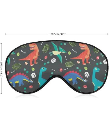 Colorful Dinosaur Sleep Mask - Adjustable Strap Eye Cover for Uninterrupted Sleep - Perfect for Men and Women - Ideal for Travel and Nighttime Use - Buy Online on GoSupps.com