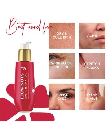 100% Pure Argan Oil with Ylang Ylang - Nourish Hair Skin & Nails | Liquid Gold for Ultimate Care - Buy Online on GoSupps.com