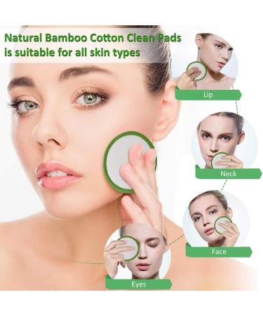 Buy Tumnea Slimming Pads - Washable & Reusable Bamboo Makeup & Cleaning Pads with Laundry Bag | 40 Pieces White & Green - Buy Online on GoSupps.com