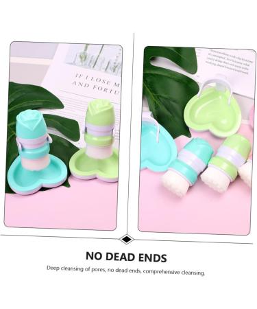 DRESSOOS 1pc Face Brush Facial Cosmetic Brush Face Exfoliator Brush Stainless Steel Mirror Purse Face Scruber Scrubber Face Cleansing Tool Deep Cleaning Sponge Brush Miss Fiber Wool 11x8cm Green - Buy Online on GoSupps.com