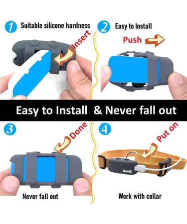 Silicone Cover for Tractive GPS Dog Tracker - Waterproof Rubber Accessories (2 Pack Black & Gray) - Durable Pet Collar Finder - Buy Online on GoSupps.com