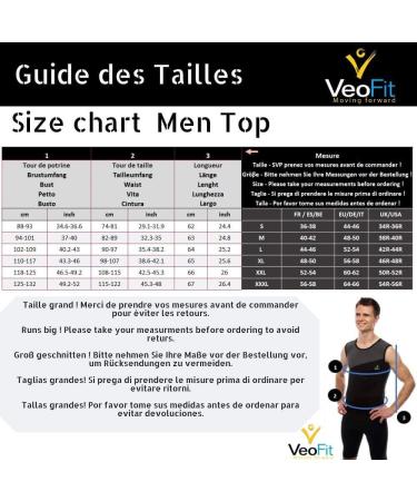 Veofit Men's Sweat Shirt - Neoprene Sauna Vest for Quick Weight Loss | Sizes S-XXXL | Includes Fitness Instructions & Carrying Bag - Buy Online on GoSupps.com