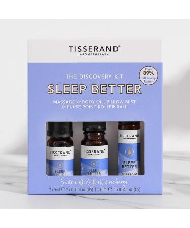 Tisserand Aromatherapy Sleep Better Discovery Kit - Rollerball Body Oil & Pillow Mist - 100% Natural Essential Oils - 3 Count - Buy Online on GoSupps.com