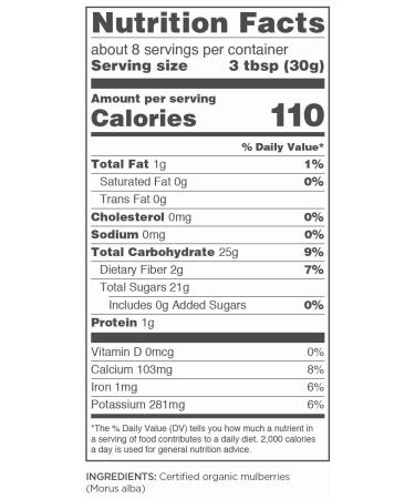 Navitas Organics Mulberries - Certified Organic Superfood - 8 Oz - Buy Online on GoSupps.com