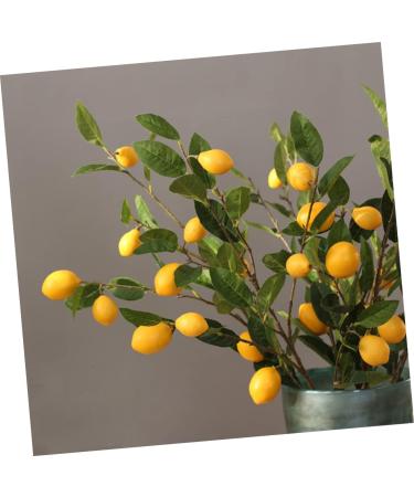 Zerodeko 1pc Lemons Decor Artificial Flowers Bouquet Faux Plant Diy Plants Picks Imitation Lemon Branches Short Branch Lemon Fruit Ornament Photo Lemon Plants Props Household Vase - Buy Online on GoSupps.com