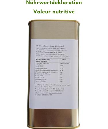 Aegle 5Litre Early Harvest Premium Olive Oil Extra Virgin - Peppery Taste Polyphenols Koroneiki Variety - Cold Extracted - Family Estate - Messinia Greece Tin 5l - Buy Online on GoSupps.com