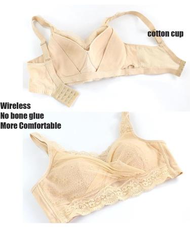 Sexy Mastectomy Bra for Women - Full Coverage Pointed Mesh Bralette with Insert Bags | Gray Size B_36/80 - Comfortable Post-Op Sleepwear - Buy Online on GoSupps.com