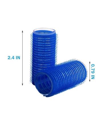 12PCS Heatless Roller Hair Curlers for Bangs - Create Natural Curly Hairstyle - Blue - Buy Online on GoSupps.com