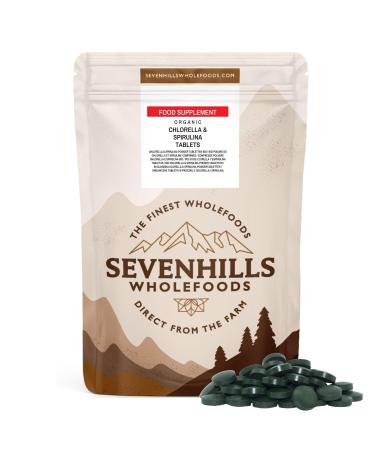 Sevenhills Wholefoods Chlorella and Spirulina Bio Tablets 500mg x 360 Tablets 180g