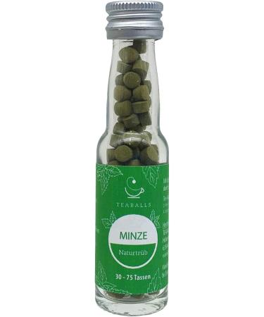 TEABALLS - Mint naturally cloudy (1 x 12g) | approx. 150 teaballs | for approx. 30-75 cups of tea | 100% pure vegetable | Known from: The thing of the year - Buy Online on GoSupps.com