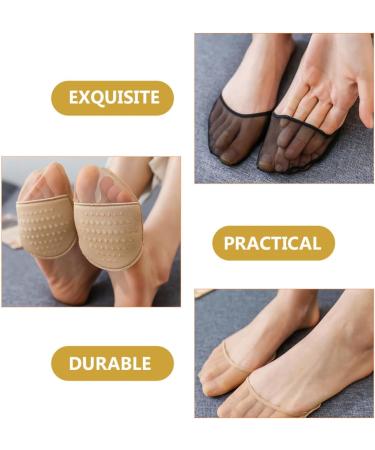 FOMIYES 20 Pairs Half Socks Heel Pads for High Heels Reusable Toe Protectors Pocket Protector Non-Slip Metatarsal Pads Non Socks Foot Supply Forefoot Pad Miss Shallow Mouth Lace Net - Buy Online on GoSupps.com