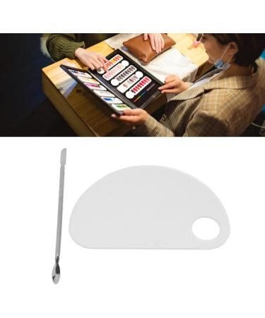  Julyue Acrylic Cosmetic Palette with Spatula Thumb Hole Nail Art Mixing Palette Transparent Drawing Mixing Palette Foundation Mixing Tray for Li Foundation - Buy Online on GoSupps.com