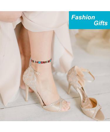 Copper Ankle Bracelet for Women - Pure Copper Turquoise Magnetic Anklet Jewelry 3500 Gauss - Shop Now - Buy Online on GoSupps.com
