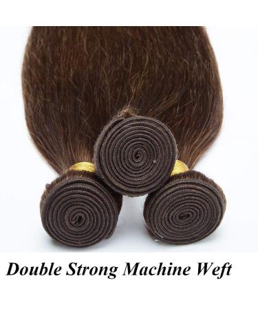 SEGO Brazilian Human Hair Bundles - Straight Virgin Weave 100% Real Hair Extensions - Medium Brown 18 - Buy Online on GoSupps.com