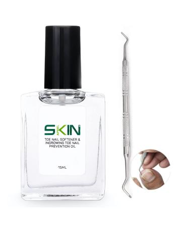 Skinapeel Toe Nail Softener and Ingrown Toenail Treatment Oil - Solution for Hard Thick Cracked Nails Includes Double Ended Corrector Tool