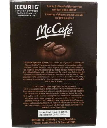 McCafe Mccaf Espresso Roast Dark Single Serve Keurig Certified Recyclable K-Cup Pods for Keurig Brewers 96 Count - Buy Online on GoSupps.com
