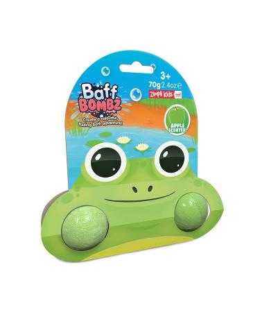 2 x Cool Frog Bath Bombs on Gift Card Children's Value Birthday Gifts for Boys and Girls Favours Rewards Prizes Party Bag Fillers Pinata Toys Pocket Money Toy Bath Fizzers for Toddlers