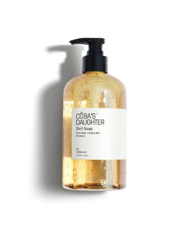 COBA'S DAUGHTER 3in1 Soap | Bubble Bath Body Wash & Hand Wash | Aromatherapy-Infused with Fig & Cedarwood | Inulin & Seaweed Extract for Exfoliated Balanced & Nourished Skin | 16.9 fl oz Fig/Cedarwood