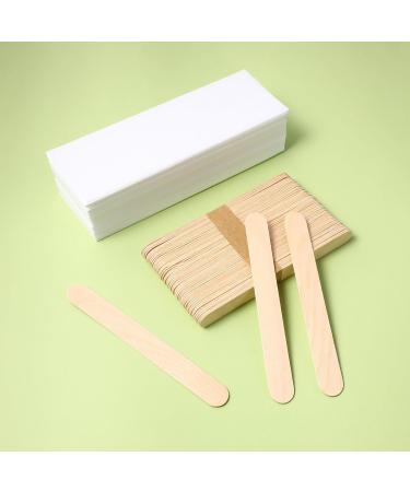 Bandes de Cire Non Tiss es Souples 100 Pcs B tonnets Applicateurs en Bois Lisses 100 Pcs pour pilation Corps Visage Kit Cire pilatoire et Usage Domestique - Buy Online on GoSupps.com