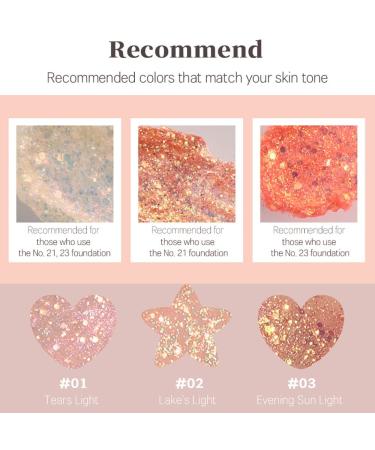 CORINGCO Eye Glitter Liquid Eyeshadow Sparkle | Shabam Shabam Romantic Glitter Shadow 03 Sunset Light - K Beauty Makeup - Buy Online on GoSupps.com