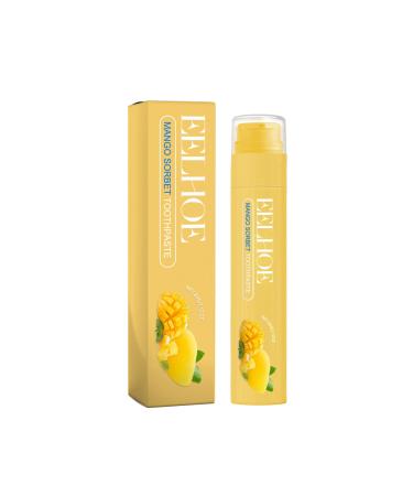 Toothpaste with fruit taste eliminated yellowing and stains long -lasting fresh brightening toothpaste tooth -up toothpaste natural toothpaste (mango flavor)