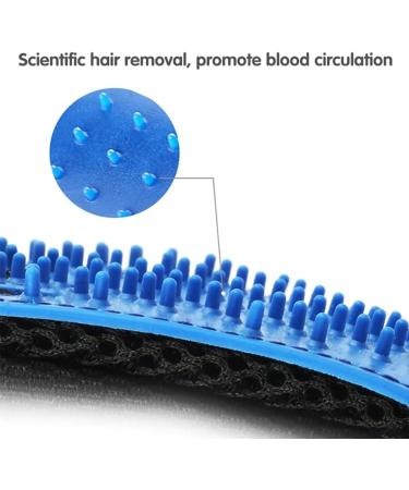 Dog Grooming Glove/Pet Brush Glove Hair Removal Mess-free Grooming with 260 TipsDog Cats Rabbits & Horses with Long/Short/Curly Hair (Blue Right Hand) - Buy Online on GoSupps.com