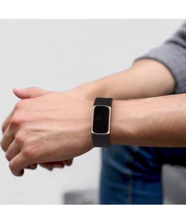 IEOVIEE Fitbit Charge 5 Bands - 4 Pack Sports Waterproof Silicone Wristbands for Men and Women (L 7.1 - 9.0) - Black, Navy Blue, Gray, White - Buy Online on GoSupps.com