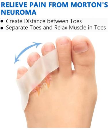 4 Toe Spreader Silicone | Toe Separator for Overlapping Toes Blisters & Calluses | Foot Pain Relief - Buy Online on GoSupps.com