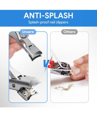 Lux German Nail Clippers for Men - UltraSharp Fingernail & Toenail Clippers with Catcher Ideal for Thick Nails Seniors & Travel - Silver - Buy Online on GoSupps.com