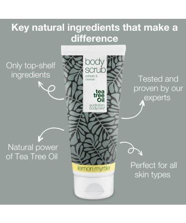 Australian Bodycare Body Scrub for Women & Men 200 ml | Tea Tree Oil & Lemon Myrtle Body Scrub Exfoliator | Foot Scrub for Hard Skin | for Pimples on The Back & Body | with Australian Tea Tree Oil Tea Tree Oil + Lemon Myrtle 200 ml (Pack of 1) - Buy Online on GoSupps.com