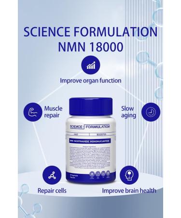 SCIENCE FORMULATION NMN 200mg - Highest Potency Available - Premium Supplement - Cellular Health - Boost NAD+ Supports Longevity - 99.9% Pure - Fast Absorption - Buy Online on GoSupps.com