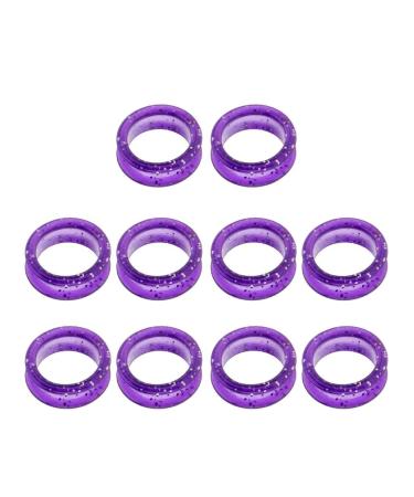 B Baosity 0pcs Soft Rubber Scissors s for Hairdressing Barber Hair Cutting Ring Loops Replace Purple